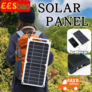 EESBAO Collapsible 25W Solar Charger 5V USB 2 Hour Fast Mobile Phone Charging Portable for Camping Hiking and Emergencies