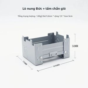 Bếp Di Động Siêu Nhẹ Để Đi Bộ Đường Dài Cắm Trại - Bếp Cồn Gấp Gọn Du Lịch Ngoài Trời Bếp Dã Ngoại Bằng Thép Không Gỉ