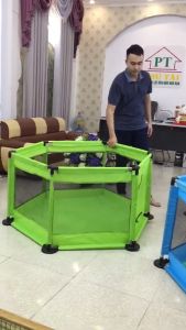 Quây Bóng cho bé quây bóng hình Lục Giác Khung Inox Tặng Kèm 20 Bóng Nhựa mềm [ĐỒ CHƠI CHO BÉ]