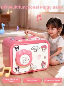 TEMiTANGMI | Fingerprint & Password Lock Savings Box Large Capacity