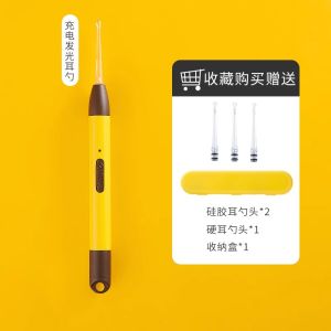 Safe Lighting Earwax Removal Tool Baby Infant Ear Cleaning Spoon Flashlight Equipped Ear Digging Tool Childrens Ear Care