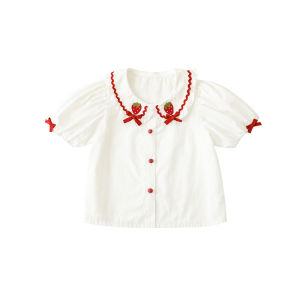 YOEHYAUL | French Style Cute Strawberry Embroidery Baby Girl Dress