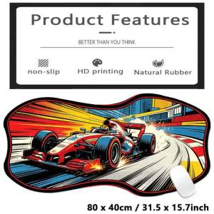 Racing Track Mousepad Non Slip Base Precision Tracking Special Shaped Creative For Sim Racing Fans