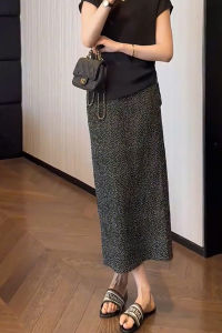 MANMI | Retro Floral High Waist Slimming A-Line Midi Skirt