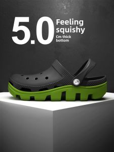 Hole Shoes Mens Summer Non-Slip Deodorizing Filter Sandals Soft Bottom Closed Toe 47 Slippers 48 over Plus Size 46 Beach Shoes 49