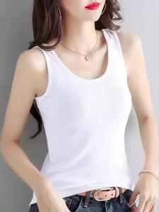 Áo Ba Lỗ Không Tay Ôm Vừa Vặn Mùa Xuân Hè Cho Nữ Áo Lót Áo Khoác Ngoài Đa Năng Chất Liệu Polyester Áo Không Tay Áo Ba Lỗ