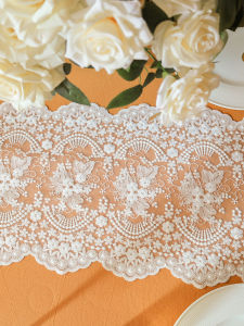 Lace Table Runner European Style Fancy American Romantic Pure White Bench Table Cloth TV Cabinet Shoe Cabinet Decorative Cover Towel