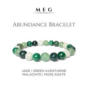 MEG Abundance Bracelet Natural Healing Crystal Beads 8mm for Men and Women Gift | Semi Precious Stone