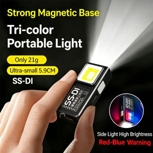 Mini COB LED Flashlight USB C Rechargeable Powerful Work Light with Clip And Magnet Waterproof EDC Camping Walking Pocket Lamp