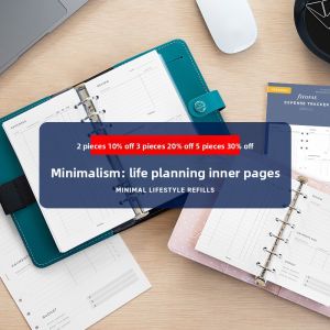 Filofax | Minimalist Replacement Pages for A7 A6 A5 Notebooks