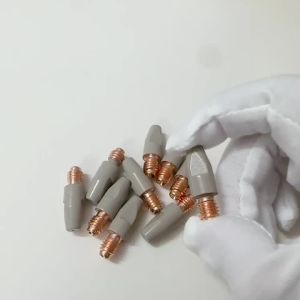 2/5 Chiếc Đầu Tiếp Xúc Hàn MIG 36KD Với Lớp Phủ Bảo Vệ Mới 30Mm Đầu Vòi M8 Kích Thước Đầu 0.8/1.0/1.2Mm Cho Mỏ Hàn MIG