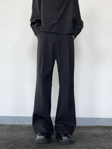 คลีนฟิต อินเทรนด์ กางเกงขากว้างผู้ชาย กางเกงสูท ทรงตรงสไตล์ไฮสตรีท หลวม ยืดได้ ฤดูใบไม้ร่วง ทันสมัย ลำลอง ยาว กางเกงขายาว