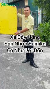 Xe đẩy hàng sàn nhựa SUMIKA T170 - Khung thép tay cầm gấp mở tiện lợi tải trọng 170kg