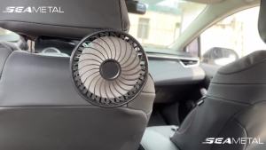 SEAMETAL | SEAMETAL Car Fan 360 Degree Adjustable Air Fan Automotive Electric Fan USB/12V/24V Fan 3 Speeds Car Silent Fan For Car Back Seat