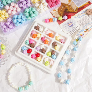 ลูกปัดรูปดาวอะคริลิกหลากสีขนาด1มม. 11x1 5ชิ้นสำหรับทำเครื่องประดับกำไลสร้อยคองานฝีมือแบบ DIY