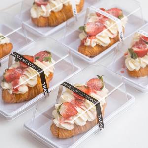 ZUOLEJIA | Rectangular Transparent Disposable Sandwich Packaging Box