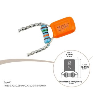 Electric Guitar Treble Bleed Mod Guitar Volume Potentiometer Treble Bypass Filter Capacitor and Resistor Set for Guitar Bass