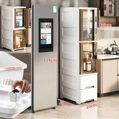 Wide Slim Gap Opening Storage Cabinet 20-36cm