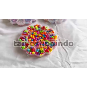 TAIYO DIY Meronce Manik Beads Set Box Gelang Kalung Bracelet Necklace Aksesoris Mainan Anak