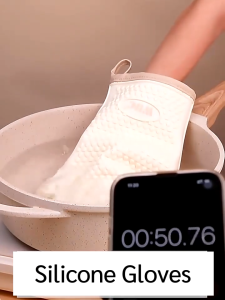 Baking Oven Gloves Non Slip Cooking Pot Holder Heat Resistant Silicone Kitchen Essential