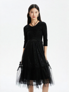Vero Moda | Autumn Elegant Knitted Mesh A-Line Dress