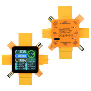 Gaqqee | XT369P Vôn Kế Kỹ Thuật Số Ampe Kế DC 4.5-80V 50A 4000W Máy Đo Điện Năng Máy Bay Mô Hình Với Phích Cắm XT60/XT30/XT90 Máy Dò Dung Lượng Pin