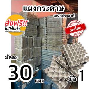แผงไข่กระดาษ มือ1 มัดละ30แผง ส่งฟรี