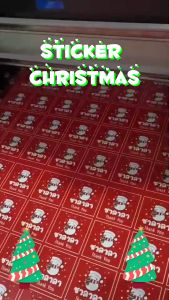 (สั่ง 10ชุด เพิ่มชื่อร้านและเบอร์ฟรี)สติ๊กเกอร์เทศกาลคริสต์มาส ติดกล่องต่างๆ Sticker christmas(ได้140 ดวง) TS132-กระดาษ