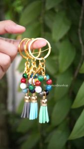 KEY CHAIN พวงกุญแจ เลือกวันเกิดได้ พวงกุญแจเสริมดวง หินประจำวันเกิด หินนำโชค สีเหลือ