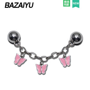 Bazey Fish Hole Shoe Accessories Metal Smiley Chain Flower Shoe Buckle Cross Compatible Spring 2024 Fashion Footwear Accessory