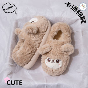 Dép Nữ Mùa Đông 2025 Dép Cotton Đế EVA Ấm Áp Trong Nhà Dép Đế Thấp Đế Tròn Đế Phẳng Đế Cao Su Đế Cao Su Đế Cao Su