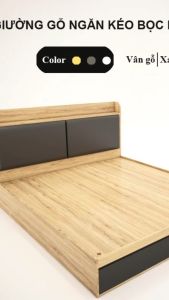 FREESHIP HCM - Giường Gỗ MDF Ngăn Kéo Bọc Nệm Tatana MDF027 - có thiết kế theo yêu cầu khách hàng