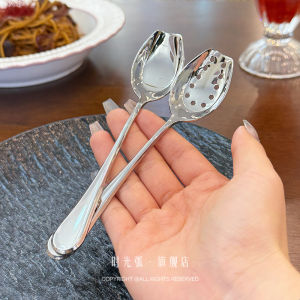 Stylish Short-Handled 316 Stainless Steel Cake Spoon Dessert Spoon Honey Milk Powder Stirring Spoon Coffee Spoon Beautiful Design