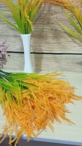 Cây Giả Bông Lúa Trang Trí Tết 5 Nhánh – Cành Lúa Nhựa Cắm Bình Mang Lại Tài Lộc May Mắn Decor Nhà Cửa - Bông Lúa Thần Tài