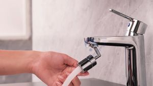 Đầu vòi nước rửa mặt xoay 720 độ bằng đồng thau cao cấp Waternymph tạo bọt chống bắn hai chế độ phun