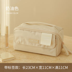 Large Capacity Makeup Bag Travel Toiletry Bag Cosmetic Brush Storage Pouch Lipstick Organizer Handmade Oxford Fabric Waterproof