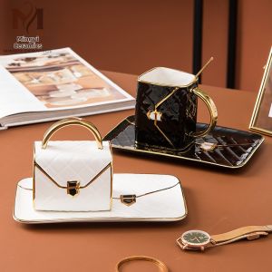 Business Gift Creative Bag Design Coffee Cup and Saucer Set