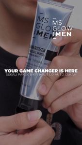 MS GLOW FOR MEN - ENERGIZER FACIAL WASH - 100 ML + SUNSCREEN SPRAY - 50 ML