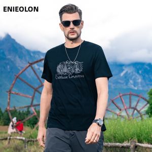 Enjeolon | Cool Sensation Silk Cotton Printed Mens Short Sleeve T-Shirt