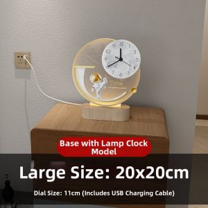 Space Creative Silent Decor Table Clock