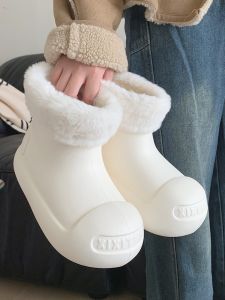 Thin Strip Womens Snow Boots Stylish Casual Waterproof Warm Northern Cotton Ankle Boots With Fleece Lining Anti-Slip For Winter