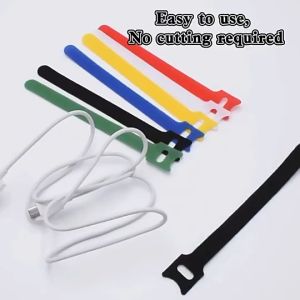 Pengikat Kabel Nilon USB Organizer Hook Clip Strap Cable Adjustable AH089 - KMS