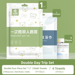 Travel One-time Use Bed Sheet Pillowcase Cover Set