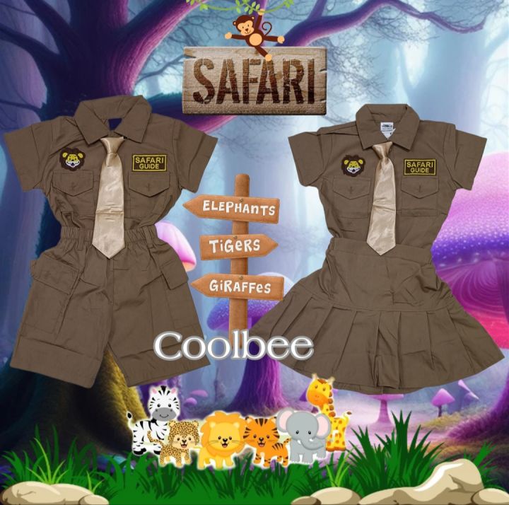 Safari Guide Outfit for baby Girl and Boy actual photo posted