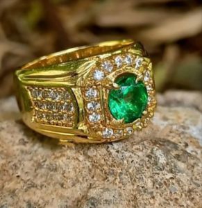 CINCIN BATU GREEN TOPAZ ASLI NATURAL