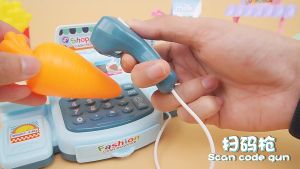 Childrens Supermarket Cash Register Toy Simulation Supermarket Play Home Collection Cashier Male and Female Baby Toys Christmas gift