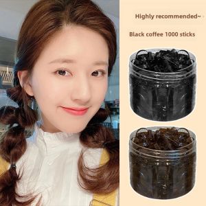 Disposable Thickened Black Hair Ties for Women Elastic Hair Bands Non-Damaging Hair Accessories Sweet Style Fresh Outlined