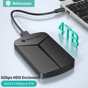Yottamaster HDD Case SATA 3.0 to USB 3.0 Hard Disk Storage Box Type C 3.0 External HDD Enclosure Support UASP TRIM SSD Disk HDD Box for 2.5 Inch SATA Hard Drives