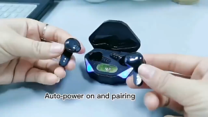 Mech x15 BLACK motor racing eye game special ultra-long life in-ear TWS Bluetooth Earphone Electroplating process GamingHeadset Illusory Color Breathing Light
