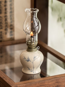 JISU | Retro Hand-painted Ceramic New Chinese Style Night Light